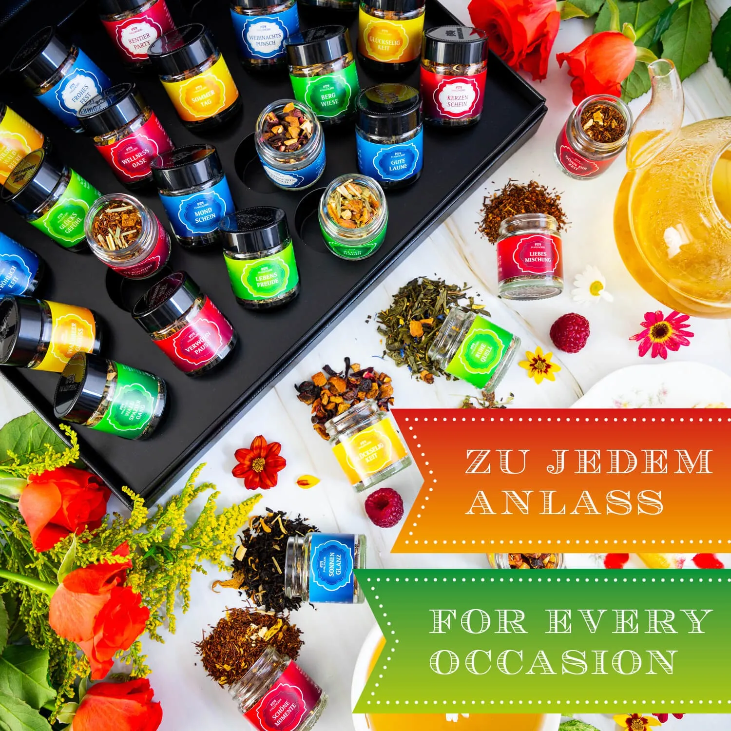 VIELFALT TASSE FÜR TASSE - Edition \Tee Deluxe Selektion 24\: Vergiss beliebige Tee-Sets voller austauschbarer Standardmischungen - echter Teegenuss entsteht, wo jede Sorte durch Charakter, Qualität & außergewöhnlichen Geschmack überzeugt