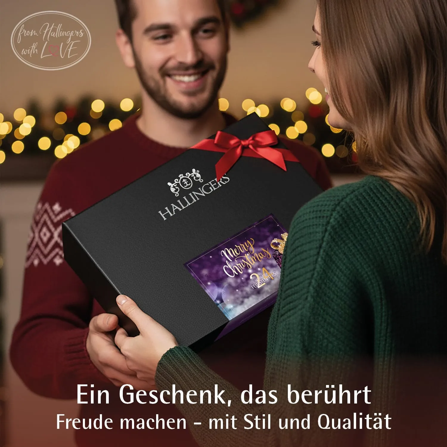 Merry Christmas - Tee-Set, 24x loser Tee Geschenkbox