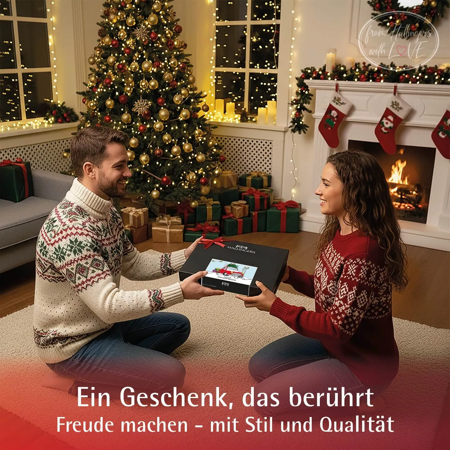 Adventskalender Christmas Car - Tee-Set, 24x loser Tee Geschenkbox