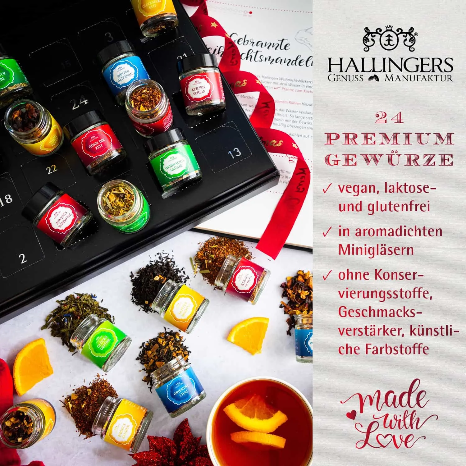 VIELFALT TASSE FÜR TASSE - Edition \Christmas Car & Happiness is h...\: Vergiss Tee-Sets voller Standardmischungen - echter Teegenuss entsteht, wo jede Sorte durch Charakter, Qualität & außergewöhnlichen Geschmack überzeugt (Bundle mit Kochbuch)