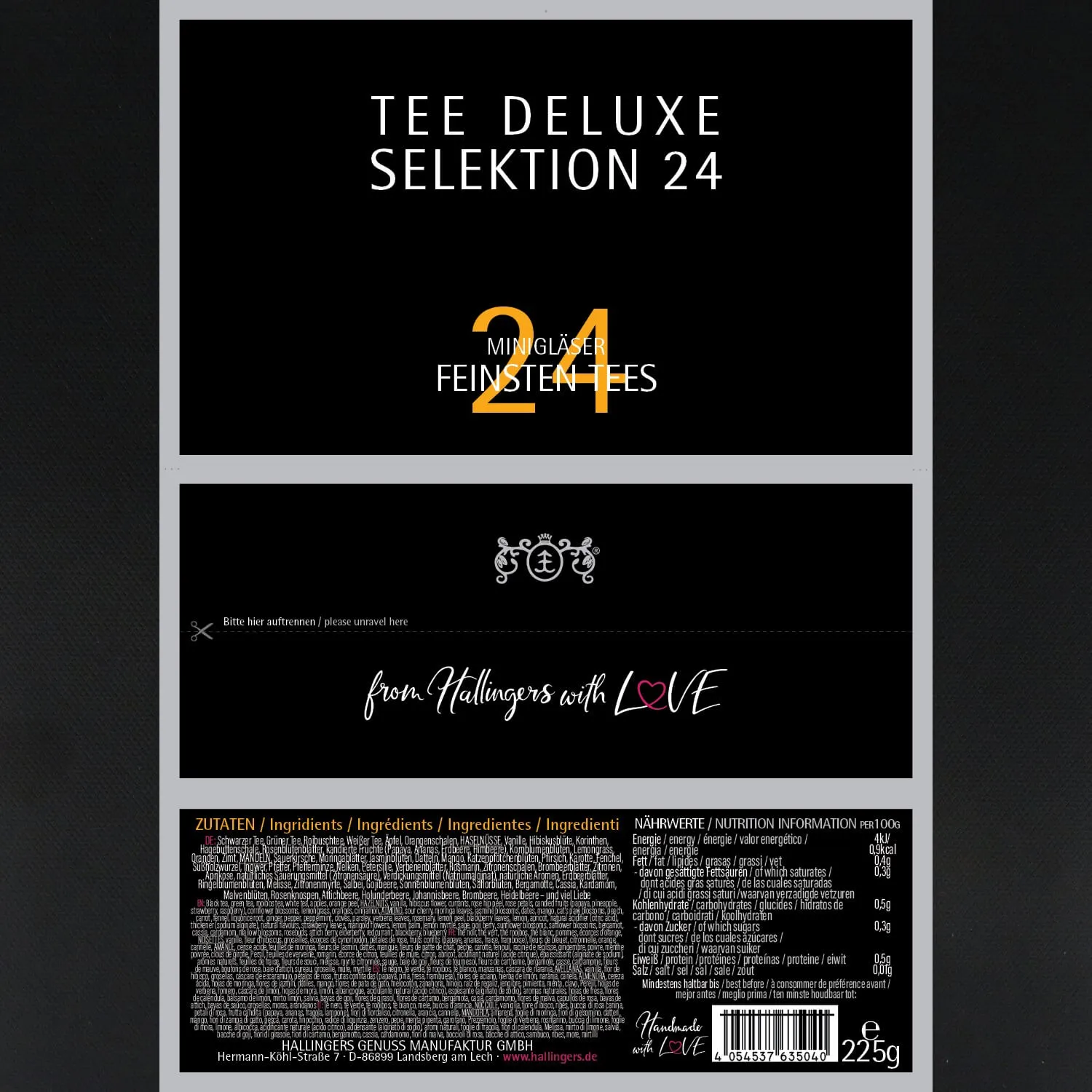 24er Tee-Set & Happiness is handgemacht - Tee-Set, 24x loser Tee Geschenkbox