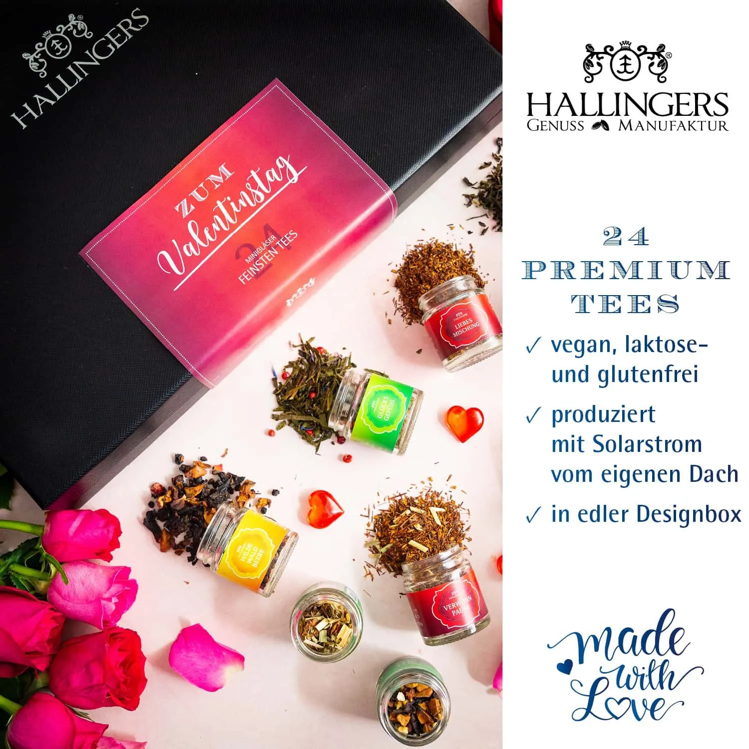 TEE SET IN DER GESCHENKBOX - 24 Sorten premium loser Tee als exklusives Probierset, stilvoll verpackt in einer edlen Geschenkbox mit Rezept-Booklet. Die besondere Geschenkidee für Teeliebhaber, Genießer & entspannte Wohlfühlmomente
