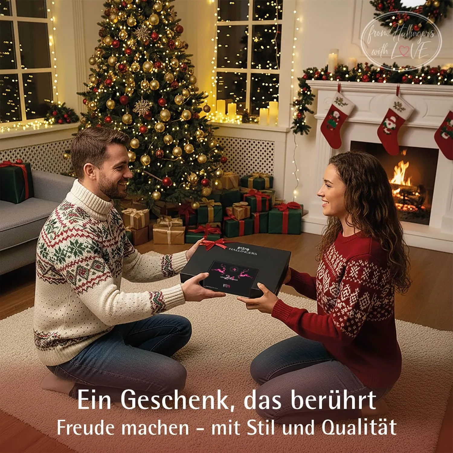 Adventskalender Pinke Elche - Tee-Set, 24x loser Tee Geschenkbox