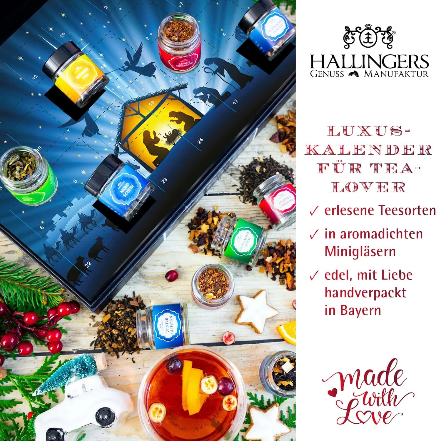 VIELFALT TASSE FÜR TASSE - Edition \Stille Nacht special\: Vergiss Tee-Sets voller Standardmischungen - echter Teegenuss entsteht, wo jede Sorte durch Charakter, Qualität & außergewöhnlichen Geschmack überzeugt