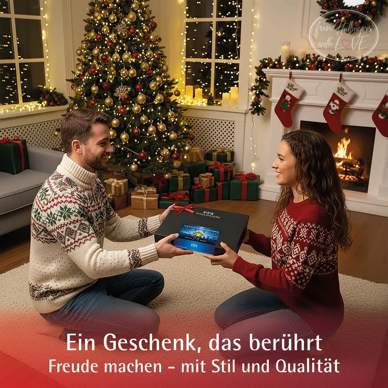 Adventskalender Stille Nacht special - Tee-Set, 24x loser Tee Geschenkbox