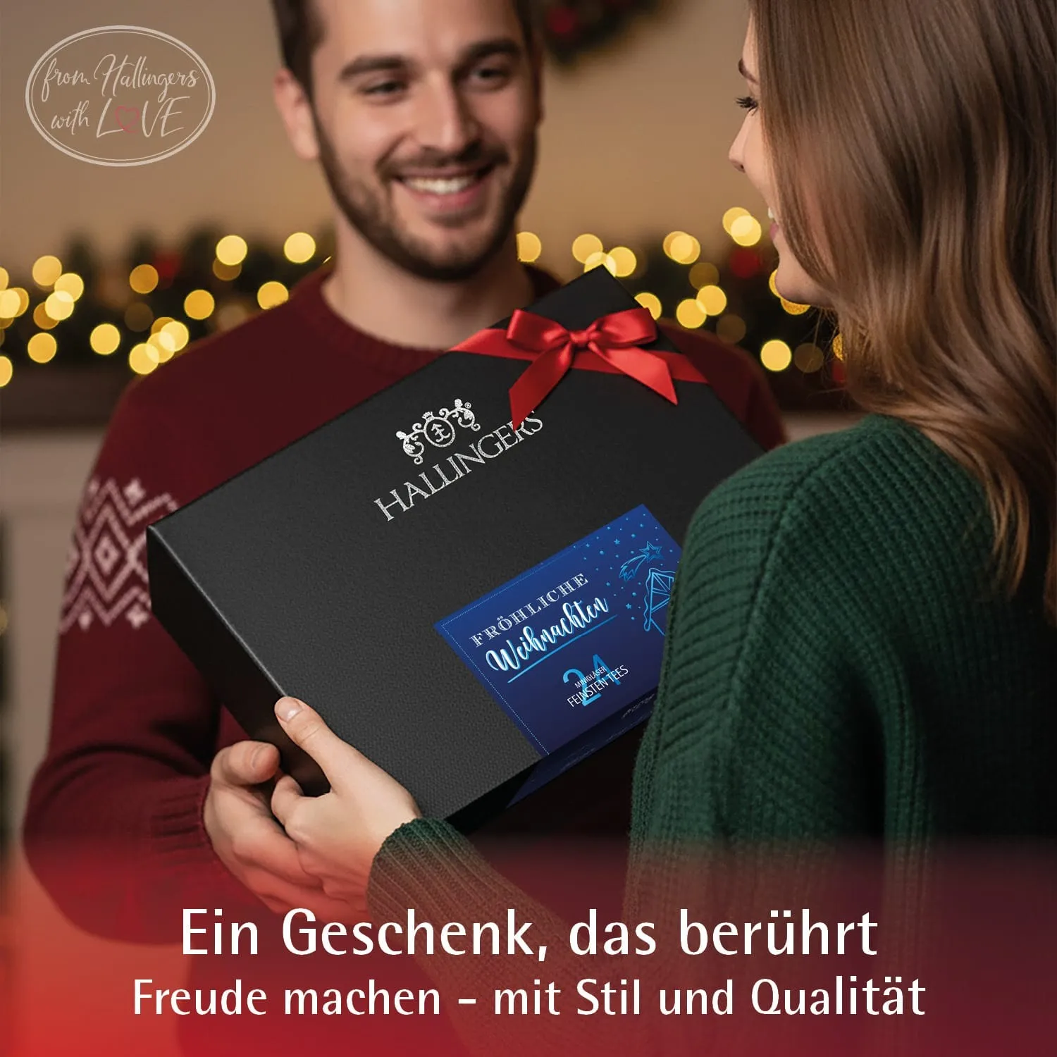 Fröhliche Weihnachten - Tee-Set, 24x loser Tee Geschenkbox