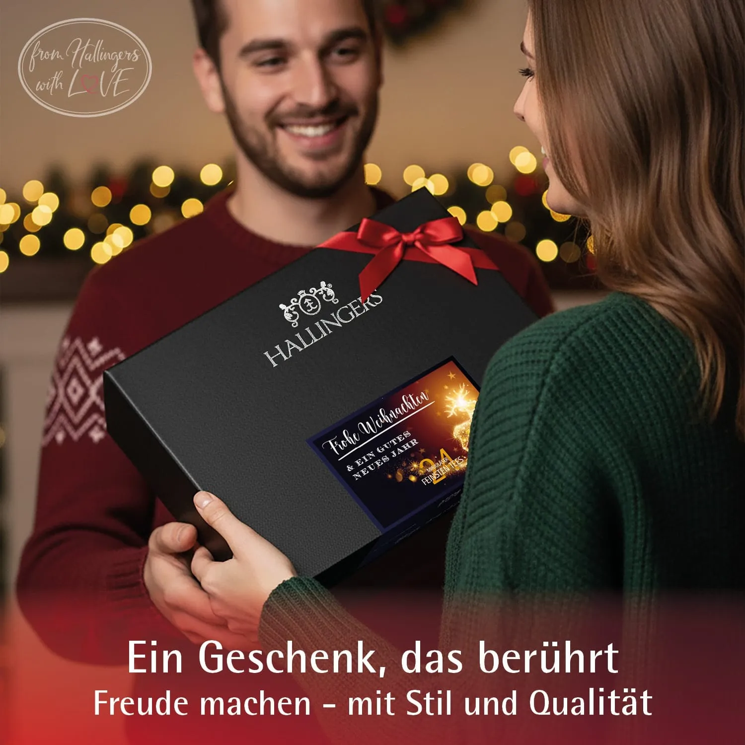 Frohe Weihnachten & ein Gutes Neues Jahr - Tee-Set, 24x loser Tee Geschenkbox