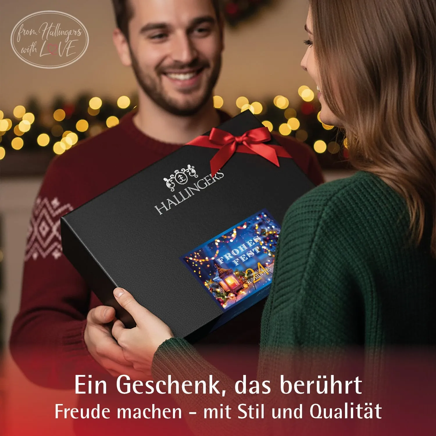 Frohes Fest - Tee-Set, 24x loser Tee Geschenkbox
