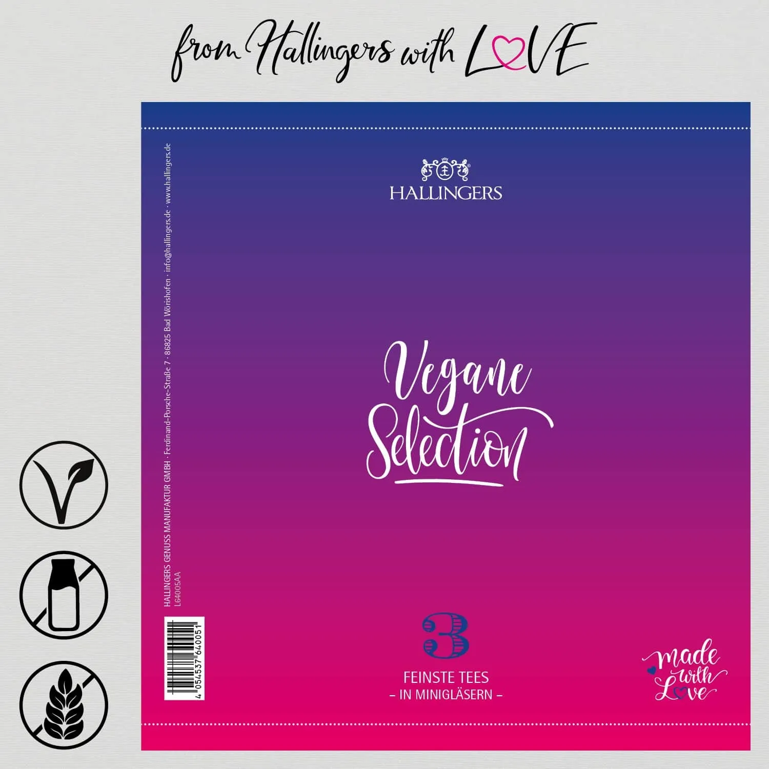 Vegane Selection (vegane Tees) - Tee-Set, 3x loser Tee Geschenkdose