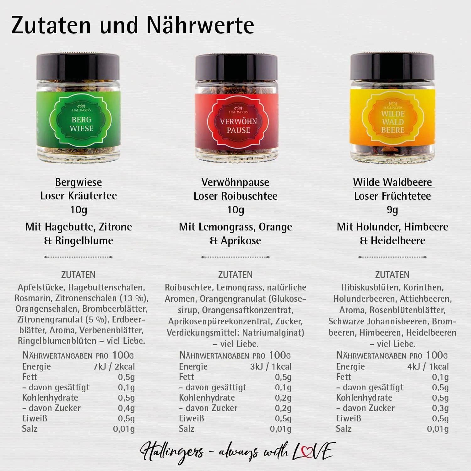 Wir schenken uns nix (vegane Tees) - Tee-Set, 3x loser Tee Geschenkdose