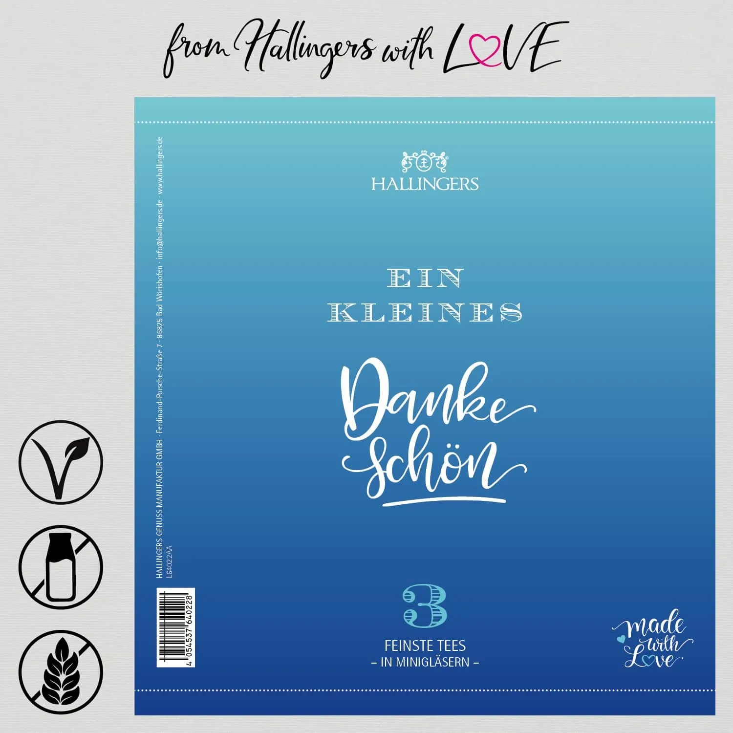 Ein kleines Dankeschön (vegane Tees) - Tee-Set, 3x loser Tee Geschenkdose