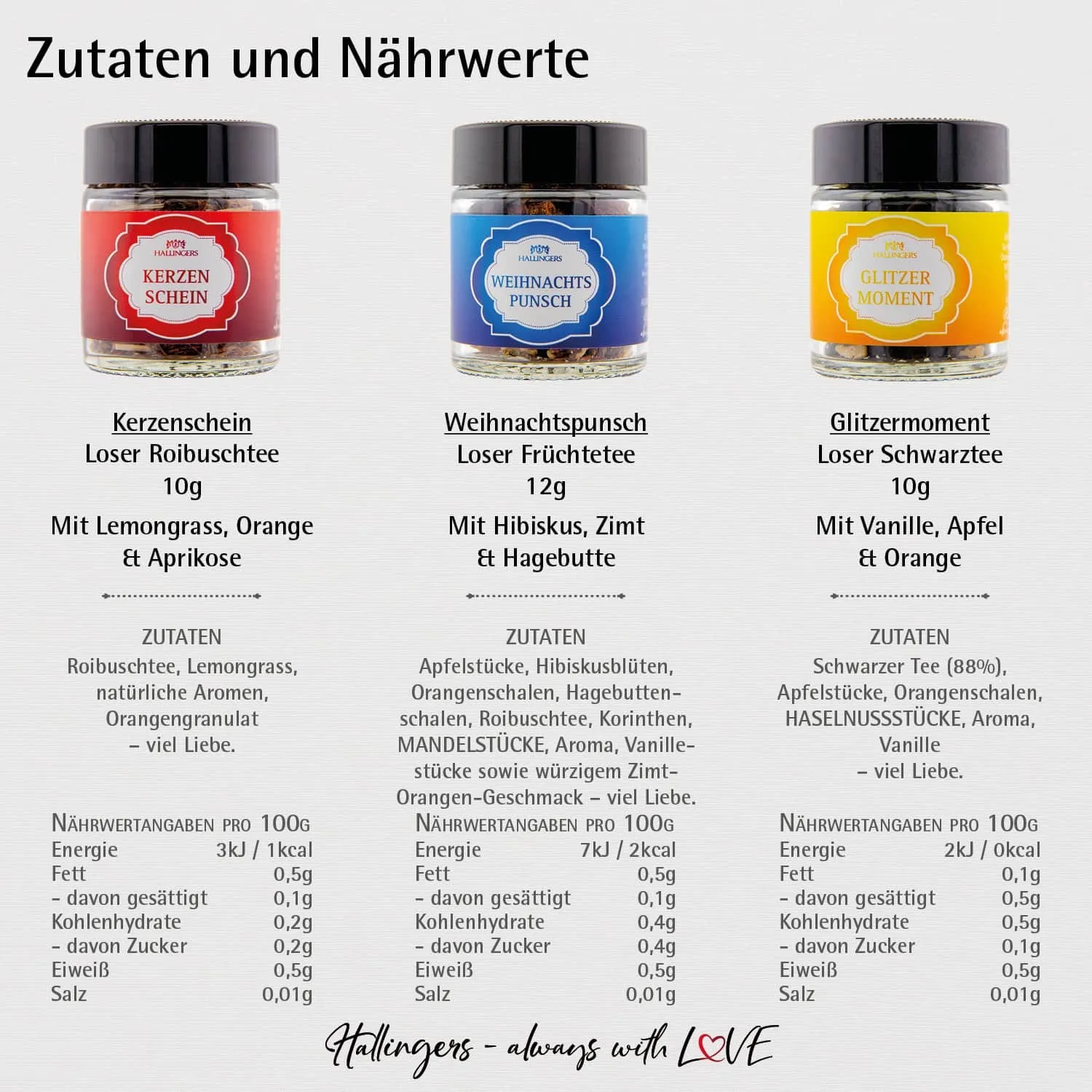 Vom Nikolaus (vegane XMS-Tees) - Tee-Set, 3x loser Tee Geschenkdose
