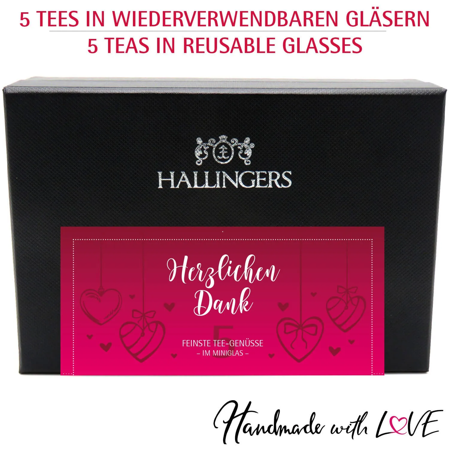 Herzlichen Dank - Tee-Set, 5x loser Tee Geschenkbox