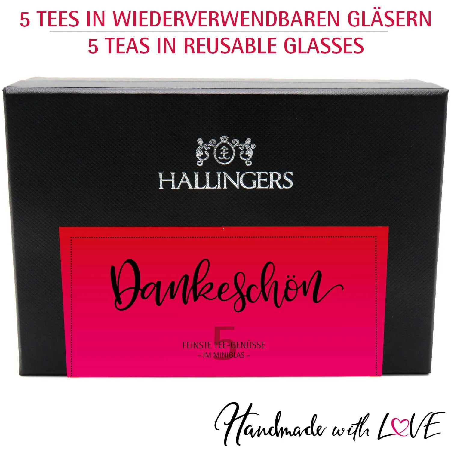 Dankeschön - Tee-Set, 5x loser Tee Geschenkbox