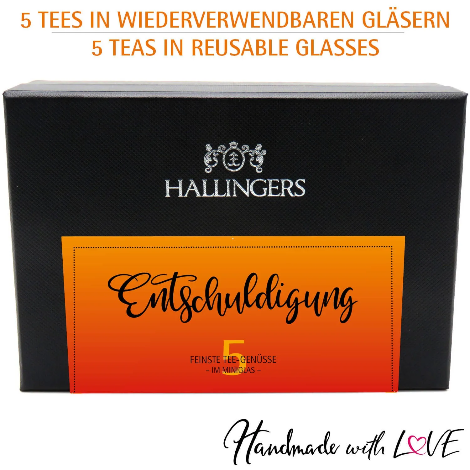 Entschuldigung - Tee-Set, 5x loser Tee Geschenkbox