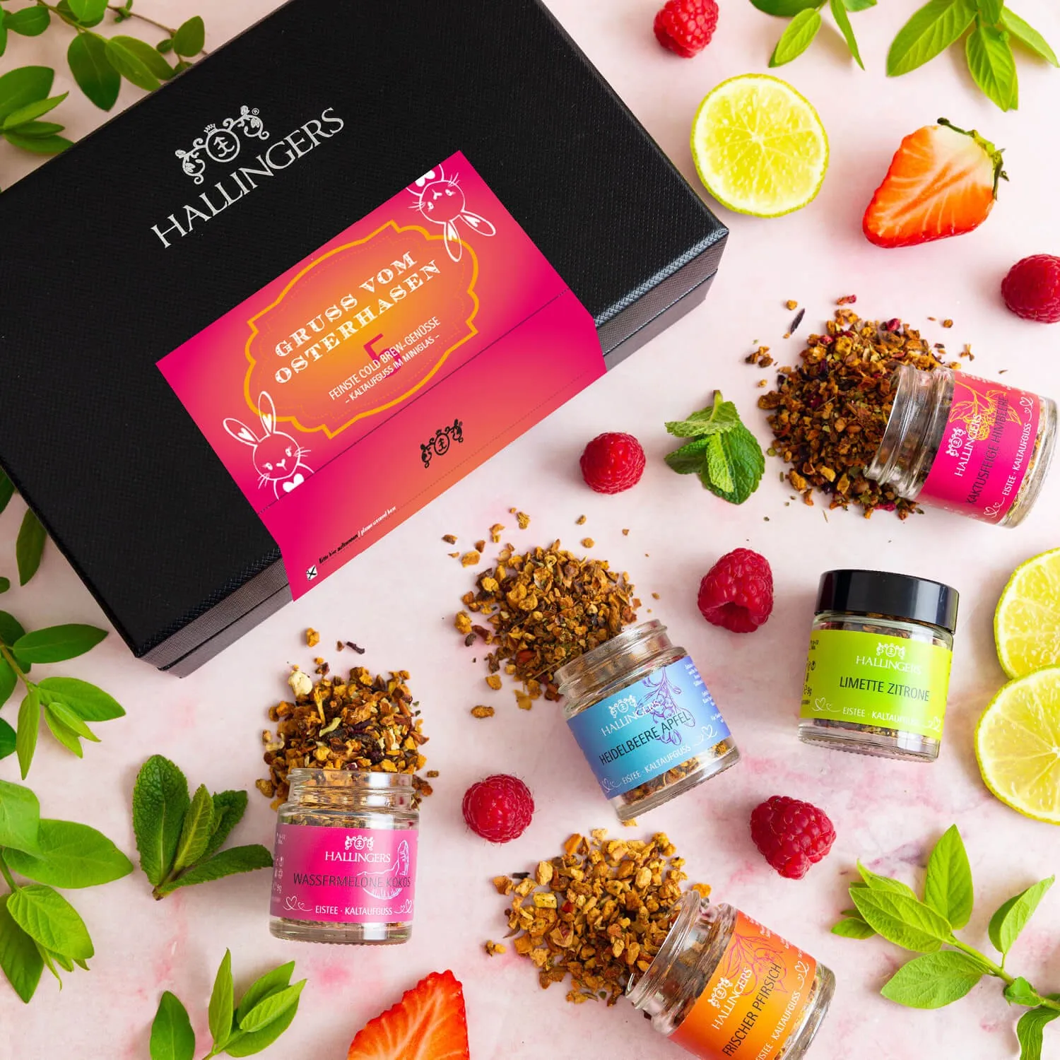 TEE SET IN DER GESCHENKBOX - 5 Sorten premium loser Tee als exklusives Probierset, stilvoll verpackt in einer edlen Geschenkbox mit Rezept-Booklet. Die besondere Geschenkidee für Teeliebhaber, Genießer & entspannte Wohlfühlmomente