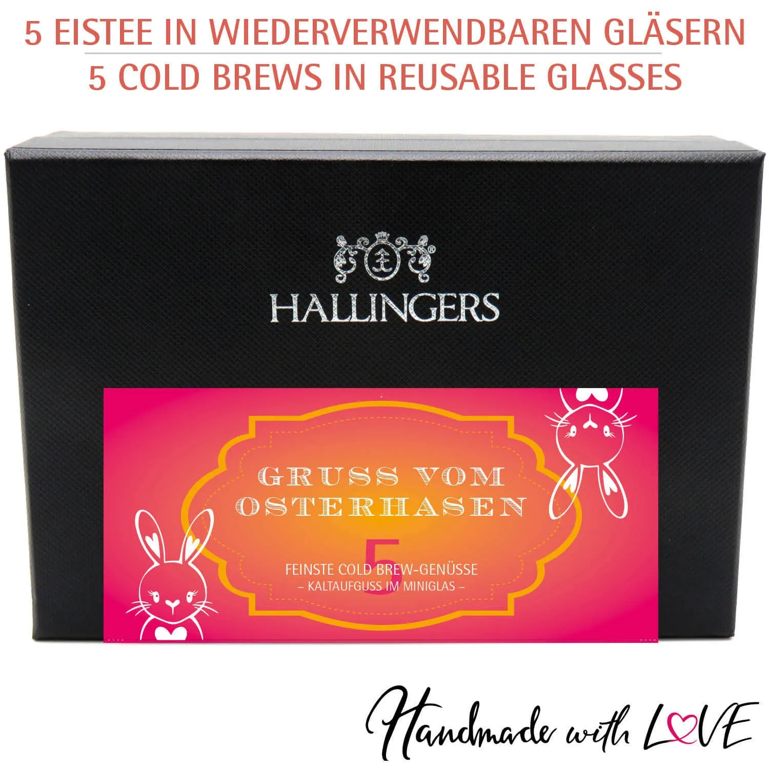 Gruß vom Osterhasen - Tee-Set, 5x loser Tee Geschenkbox