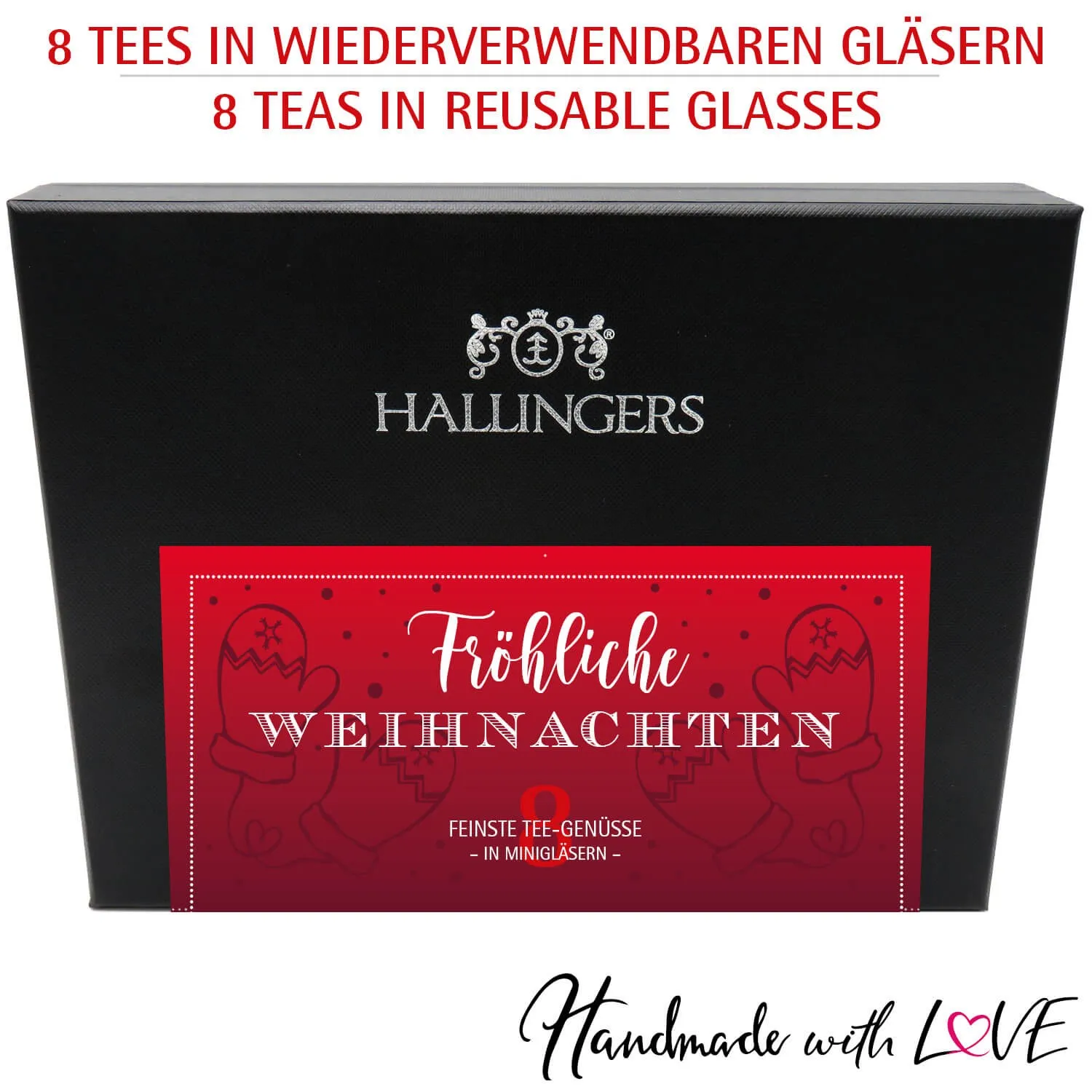 Fröhliche Weihnachten - Tee-Set, 8x loser Tee Geschenkbox