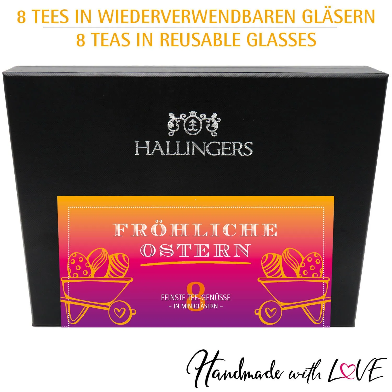 Fröhliche Ostern - Tee-Set, 8x loser Tee Geschenkbox