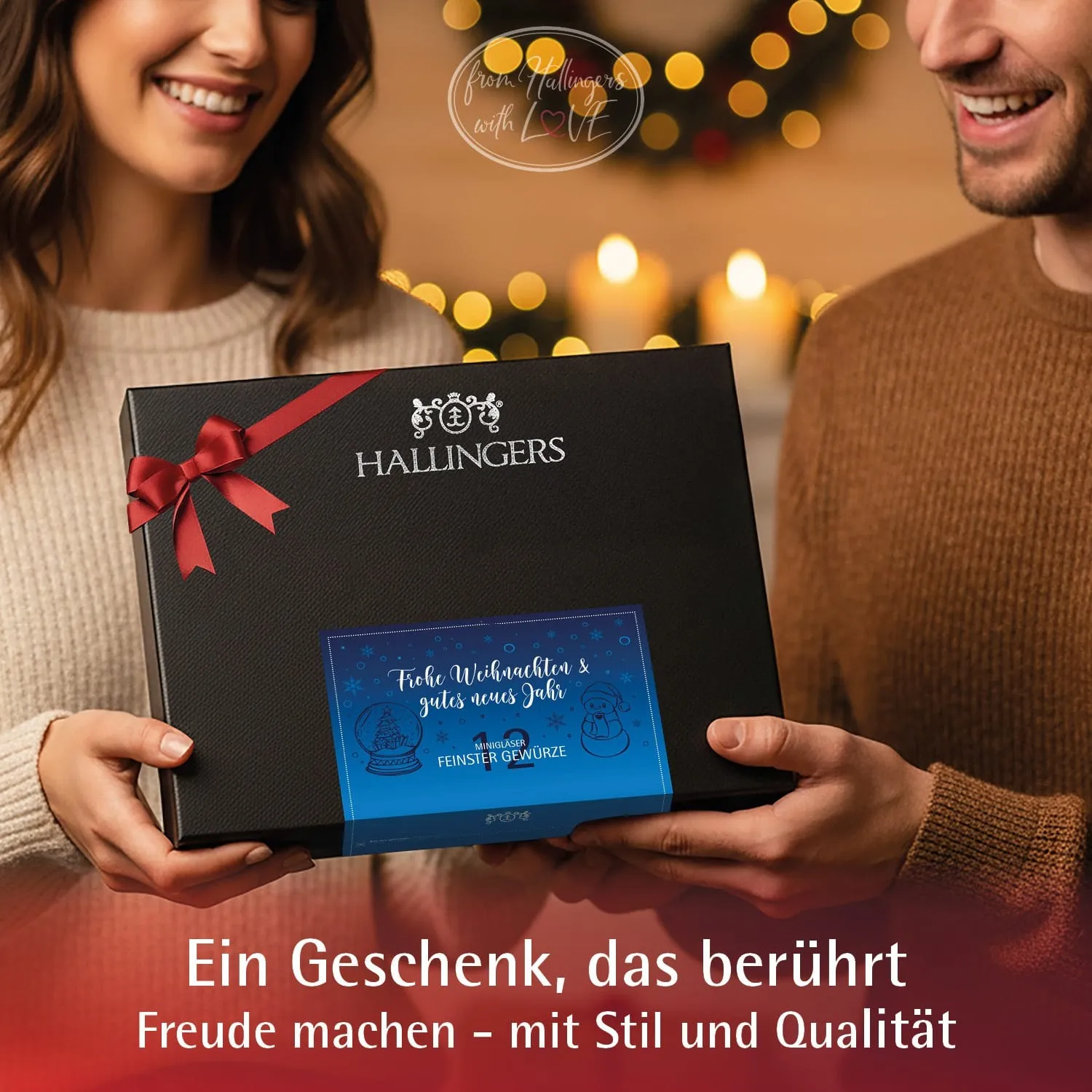 Frohe Weihnachten - Tee-Set, 12x loser Tee Geschenkbox