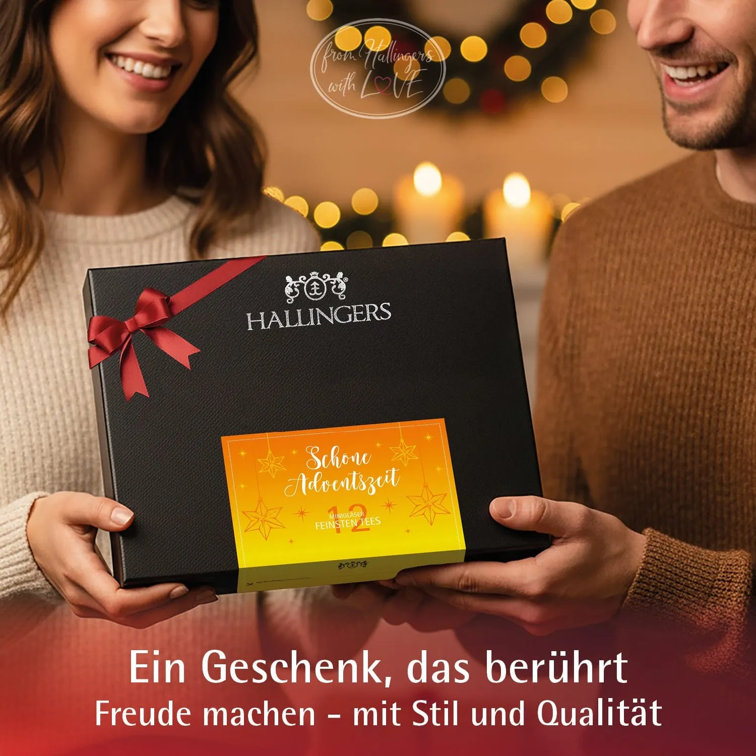 Schöne Adventszeit - Tee-Set, 12x loser Tee Geschenkbox