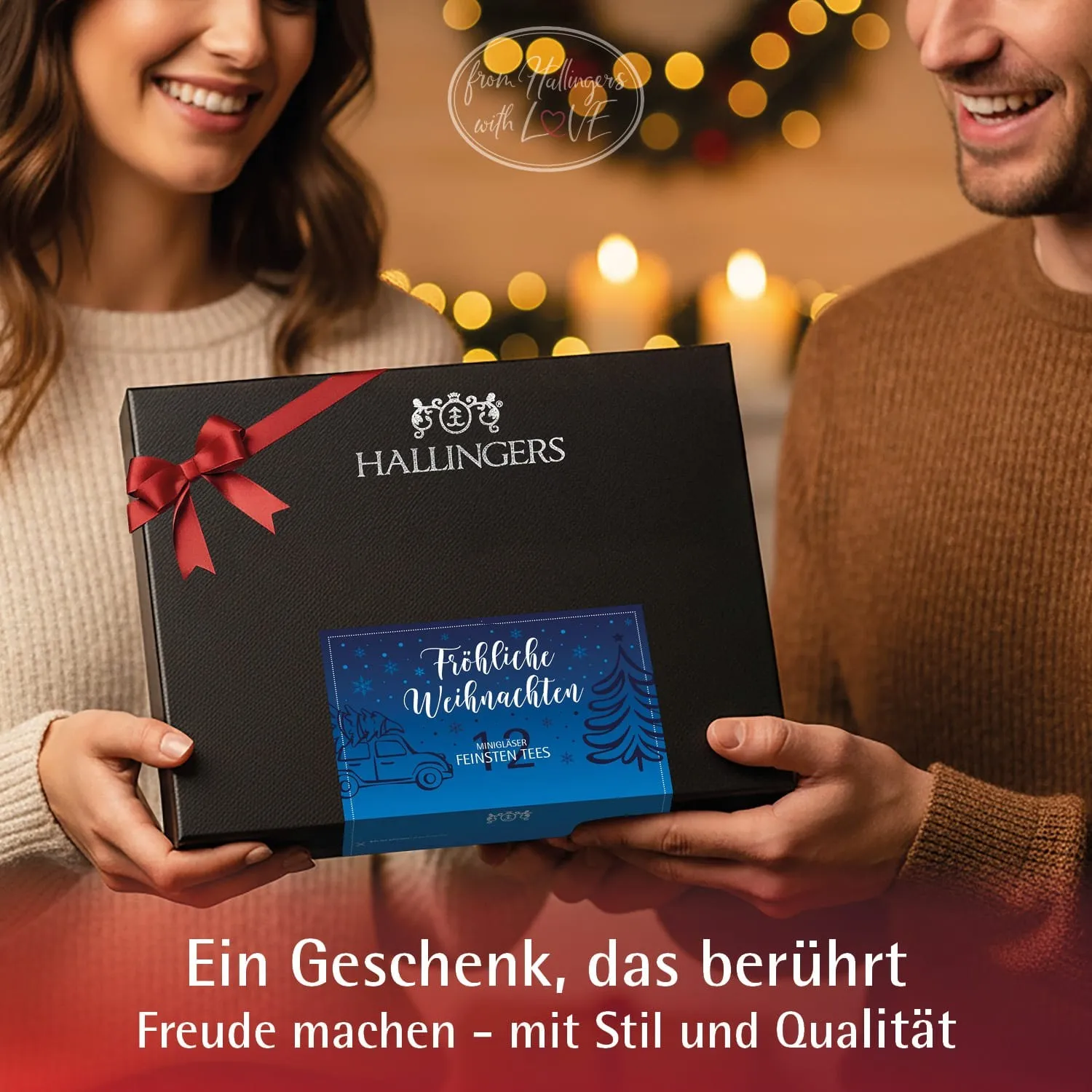 Fröhliche Weihnachten - Tee-Set, 12x loser Tee Geschenkbox