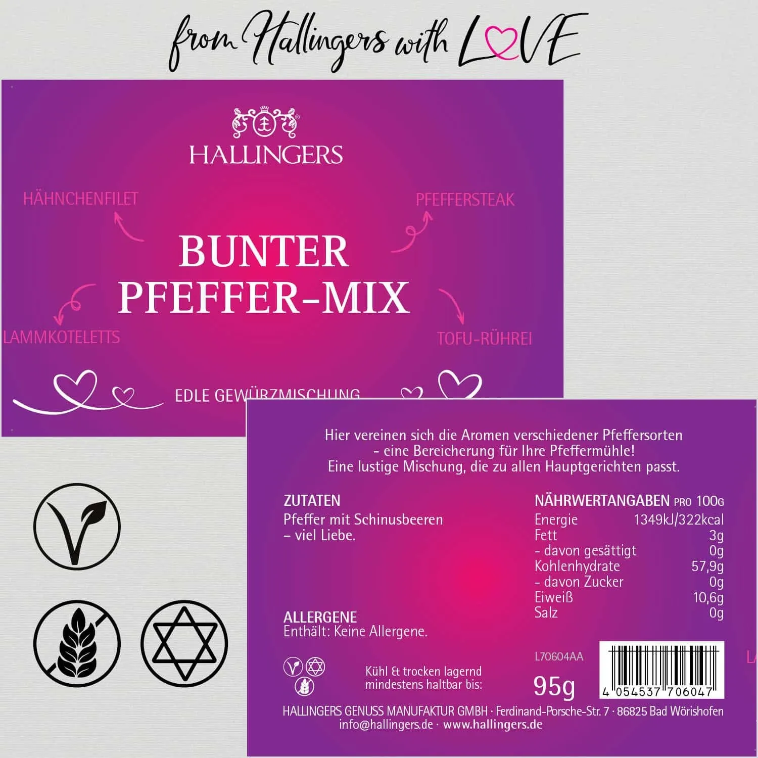 Bunter Pfeffer-Mix (für Pfeffermühle, Fleisch & Fisch) - Pfeffer, zum Kochen Geschenkdose