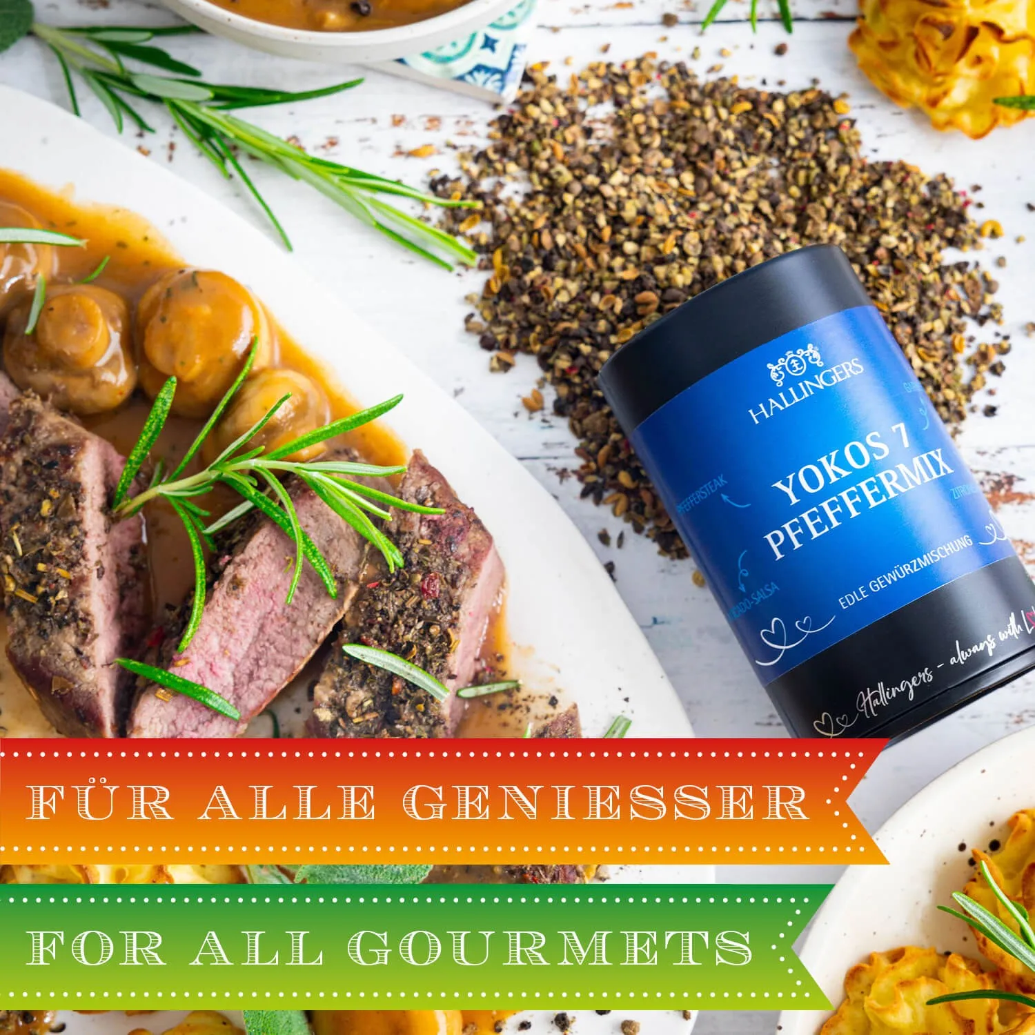 BESONDERS STATT GEWÖHNLICH - Edition \Yokos Sieben Pfeffermix\: Vergiss austauschbaren Pfeffer ohne Persönlichkeit - außergewöhnlicher Genuss beginnt dort, wo Qualität, Herkunft und Aroma wichtiger sind als Masse und Produktionskosten
