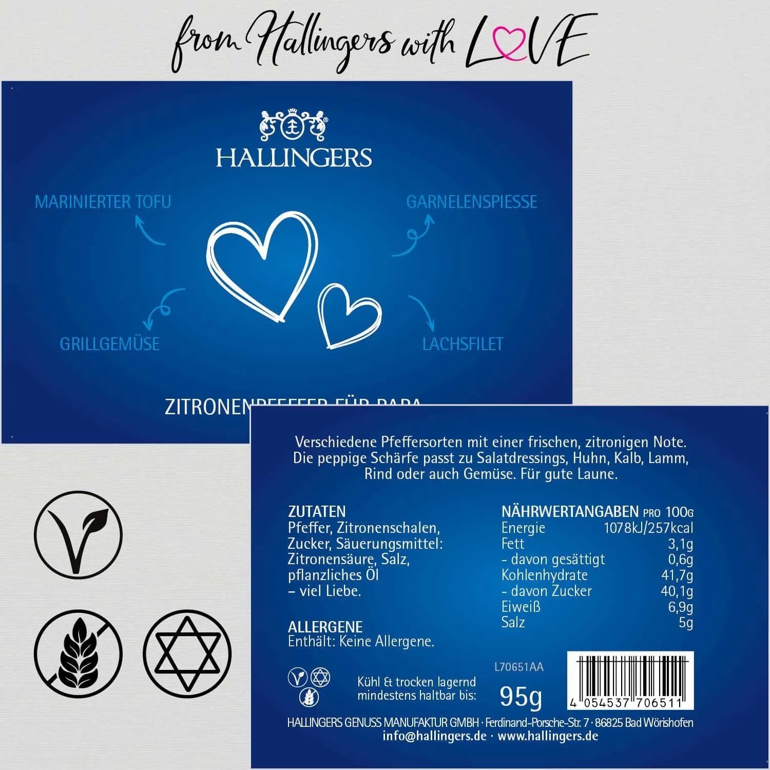 Für Papa (für Gemüse, Marinade & Salatdressing) - Pfeffer, zum Kochen Geschenkdose