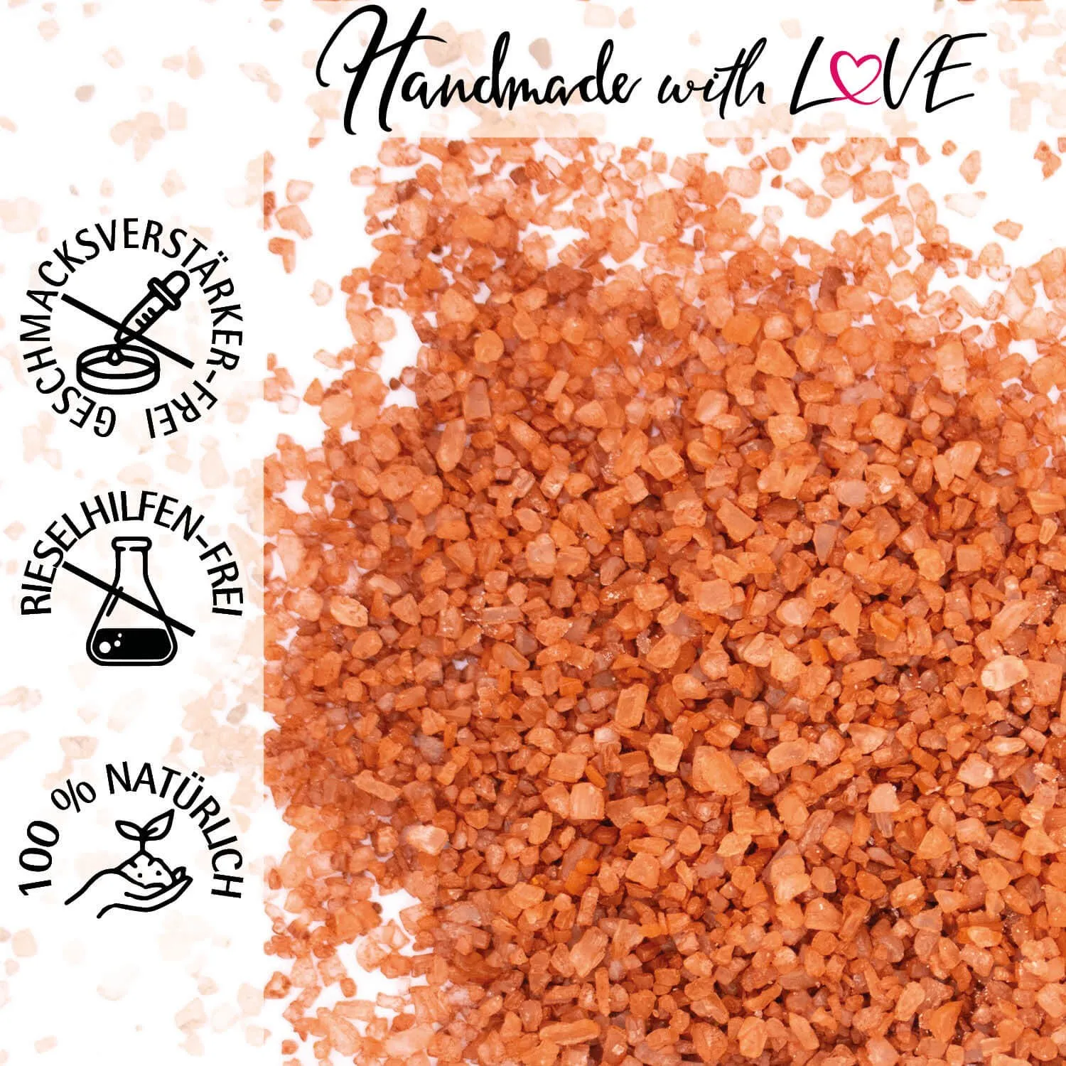 Rotes Hawaiisalz (Dekosalz) (für Carpaccio, Marinaden & Tischsalz) - Salz, zum Kochen Geschenkdose
