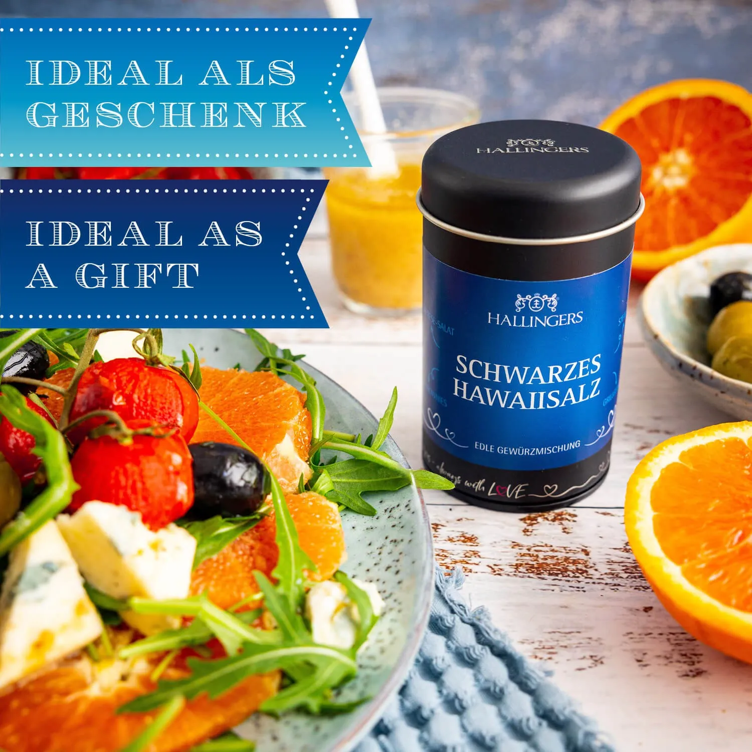 BESONDERS STATT GEWÖHNLICH - Edition \Schwarzes Hawaiisalz (Dekosalz)\: Während andere auf billige Standardware und industrielle Verarbeitung setzen, überzeugt echtes Gourmet-Salz durch Charakter, Reinheit und geschmackliche Raffinesse