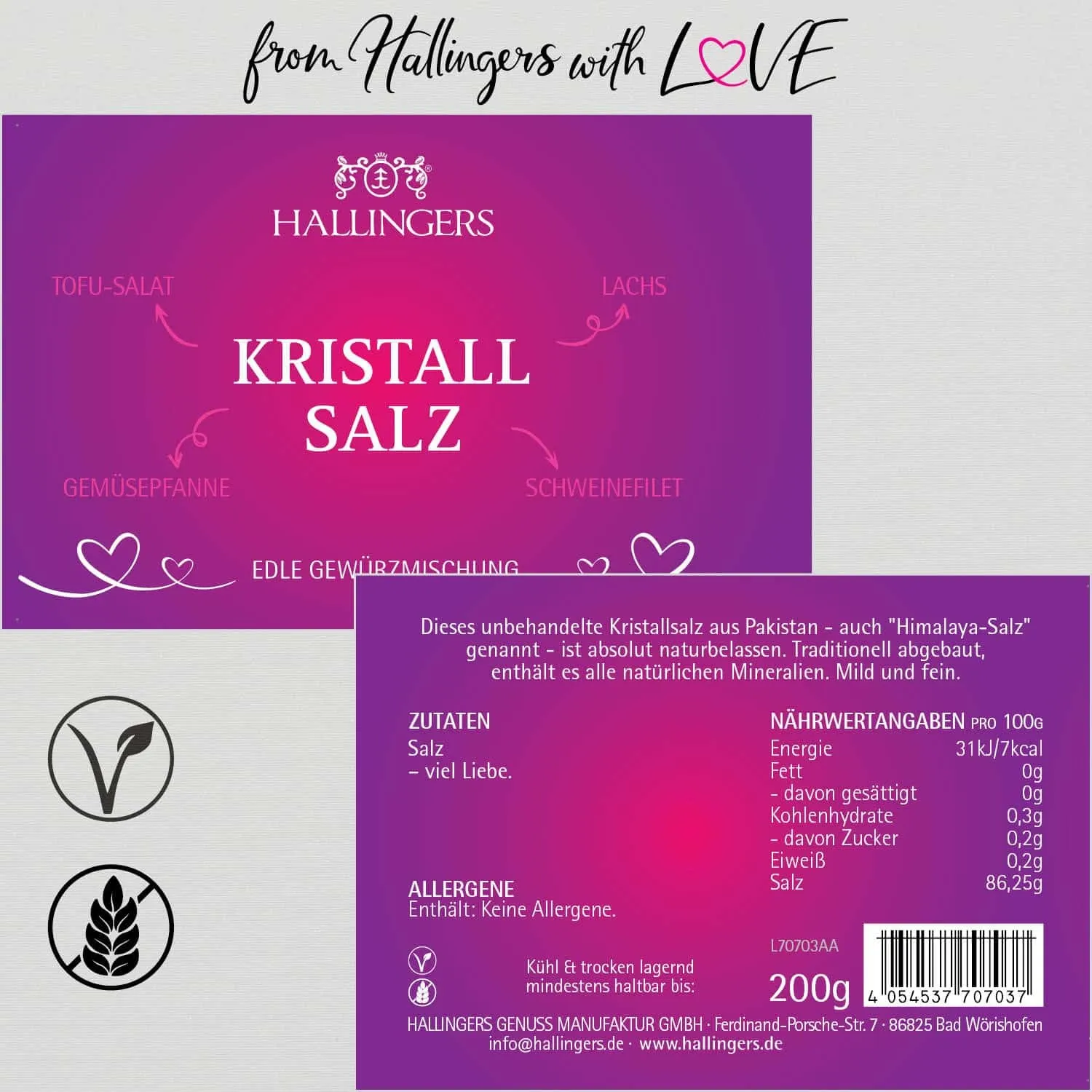 Kristallsalz aus Pakistan (für Backen, Braten & Einlegen) - Salz, zum Kochen Geschenkdose