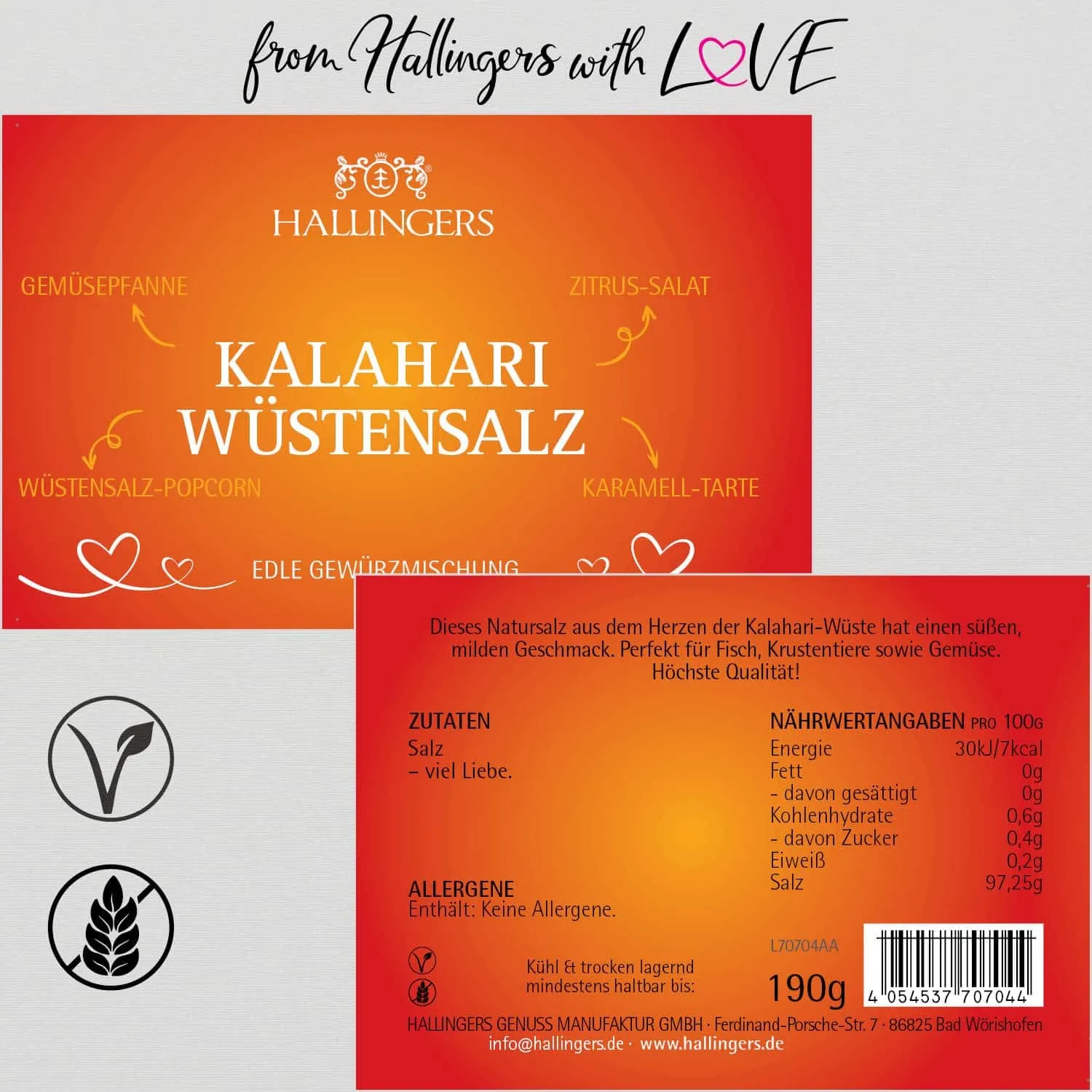 Kalahari Wüstensalz (für Eierspeisen, Krustentiere & Pilze) - Salz, zum Kochen Geschenkdose
