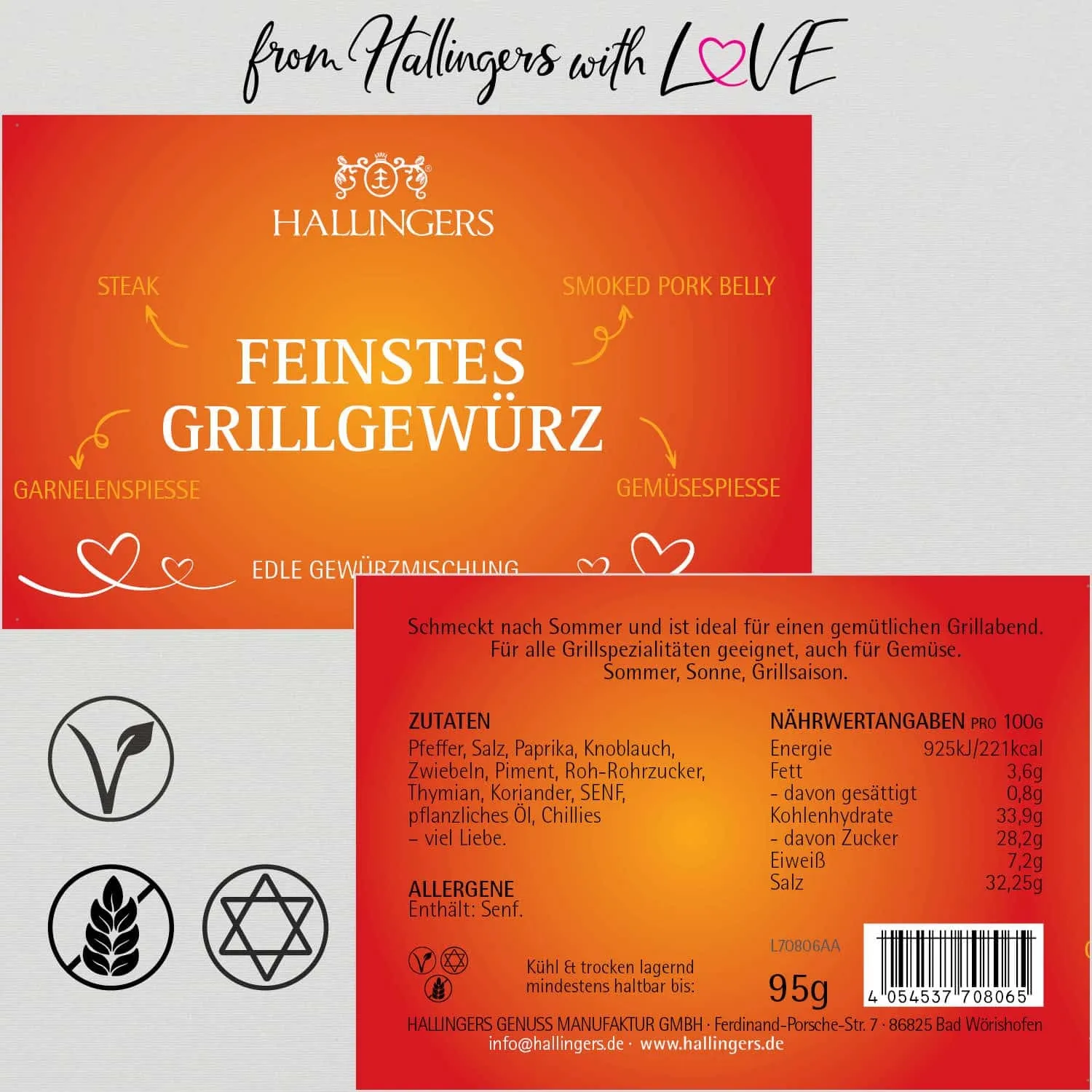 Feinstes Grillgewürz (für Grill, Gemüse & Quarkspeisen) - Gewürzmischung, zum Kochen Geschenkdose
