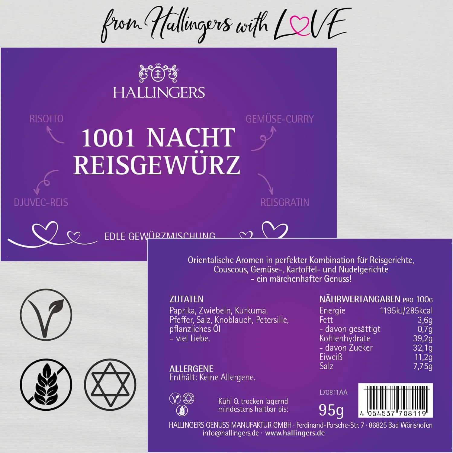 1001 Nacht Reisgewürz (für Reis, Gemüse & Couscous) - Gewürzmischung, zum Kochen Geschenkdose