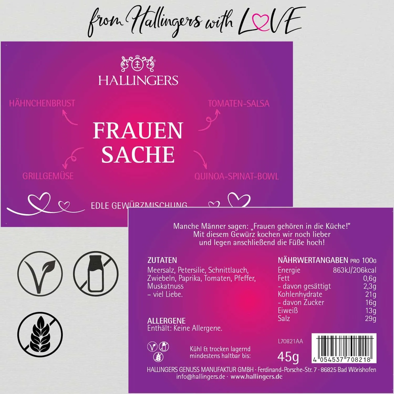 Frauensache (für Salat, Gemüse & Geflügel) - Gewürzmischung, zum Kochen Geschenkdose