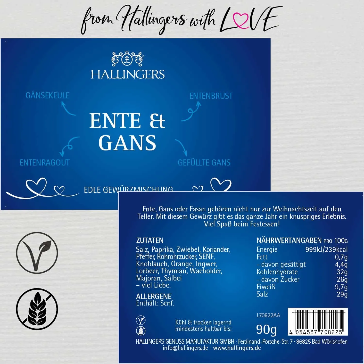 Ente & Gans (für Ente, Gans & Fasan) - Gewürzmischung, zum Kochen Geschenkdose