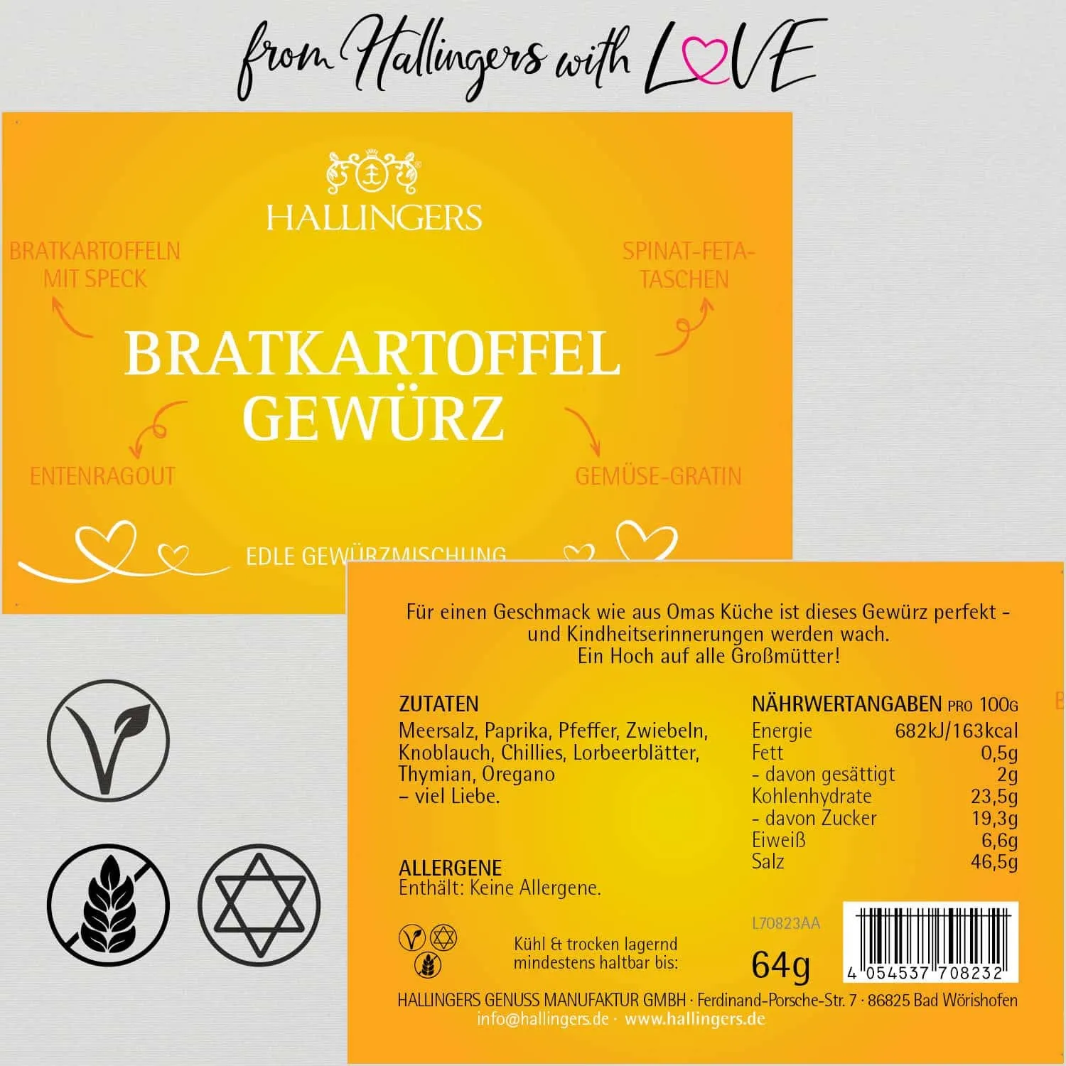 Bratkartoffel Gewürz (für Kartoffeln, Spare Ribs & Steak) - Gewürzmischung, zum Kochen Geschenkdose