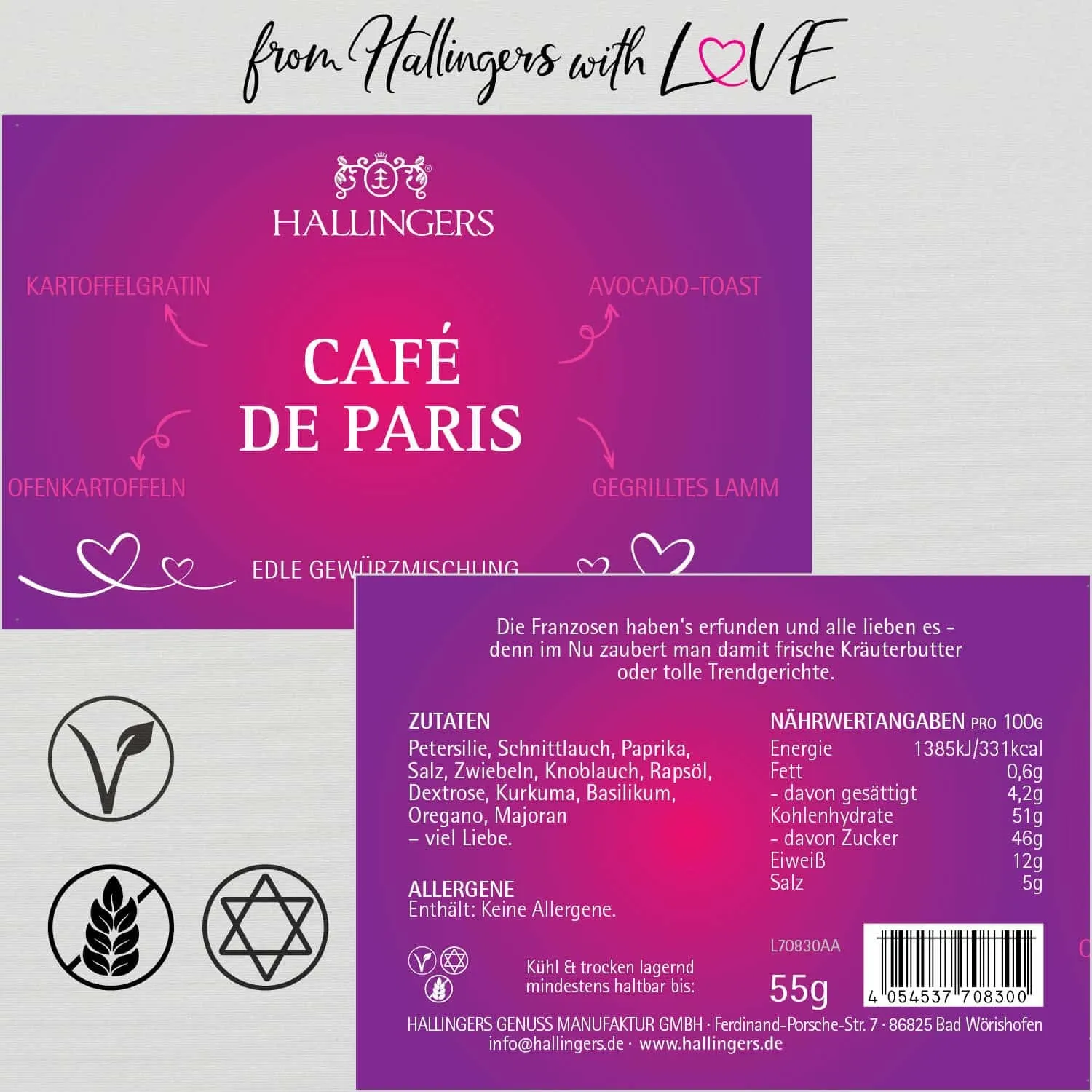 Café de Paris (für Fleisch, Dip & Gratin) - Gewürzmischung, zum Kochen Geschenkdose