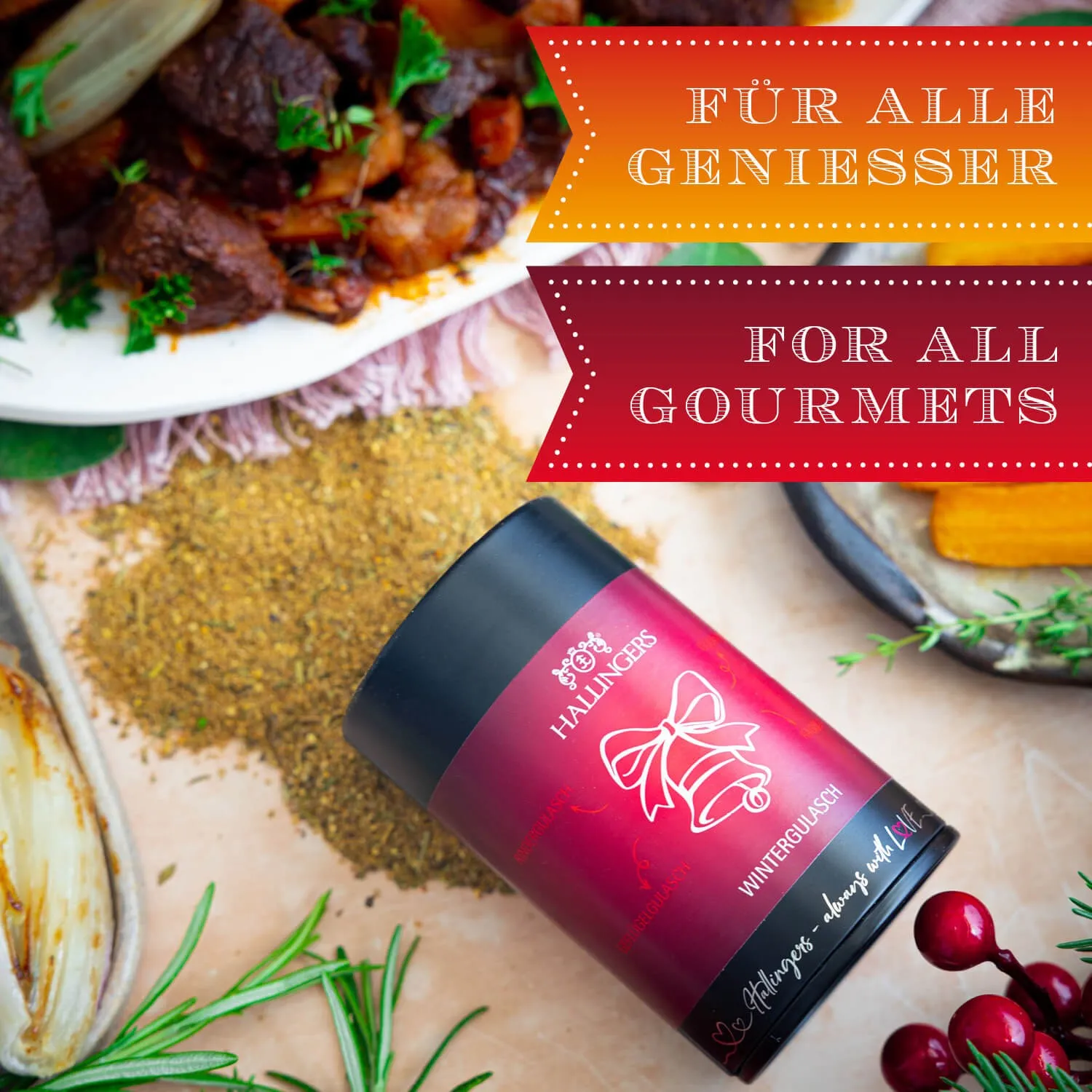 BESONDERS STATT GEWÖHNLICH - Edition \Winter-Gulasch\: Schluss mit Gewürzmischungen, die alle gleich schmecken - Unterschied zeigt sich, wo Qualität, Intensität & ausgewählte Zutaten wichtiger sind als niedrige Produktionskosten