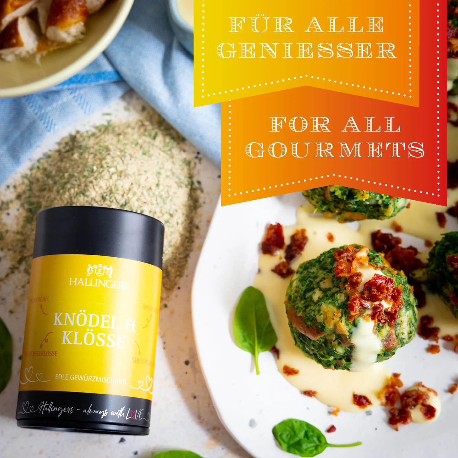 BESONDERS STATT GEWÖHNLICH - Edition \Knödel & Klöße\: Schluss mit Gewürzmischungen, die alle gleich schmecken - Unterschied zeigt sich, wo Qualität, Intensität & ausgewählte Zutaten wichtiger sind als niedrige Produktionskosten
