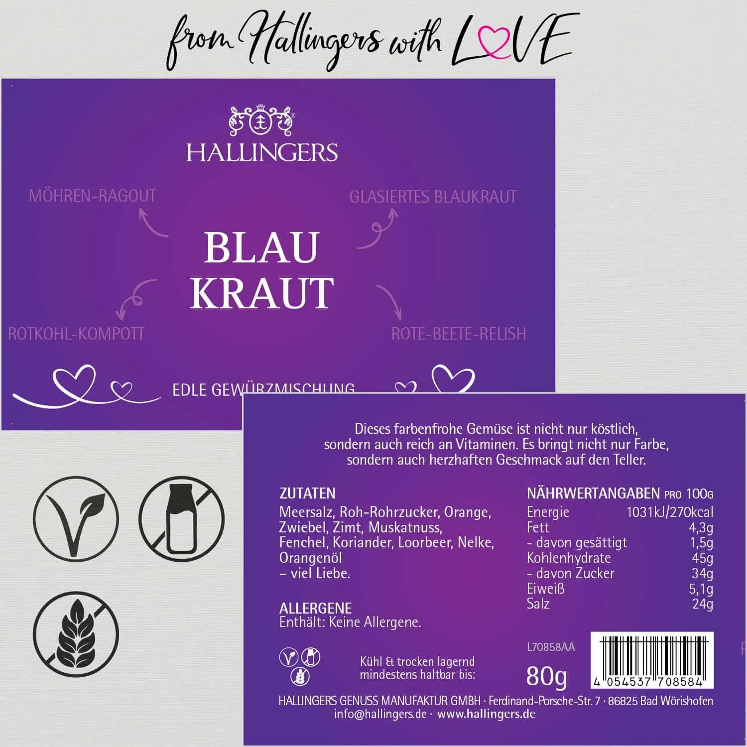 Blaukraut (für Ragout, Rotkohl & Relish) - Gewürzmischung, zum Kochen Geschenkdose