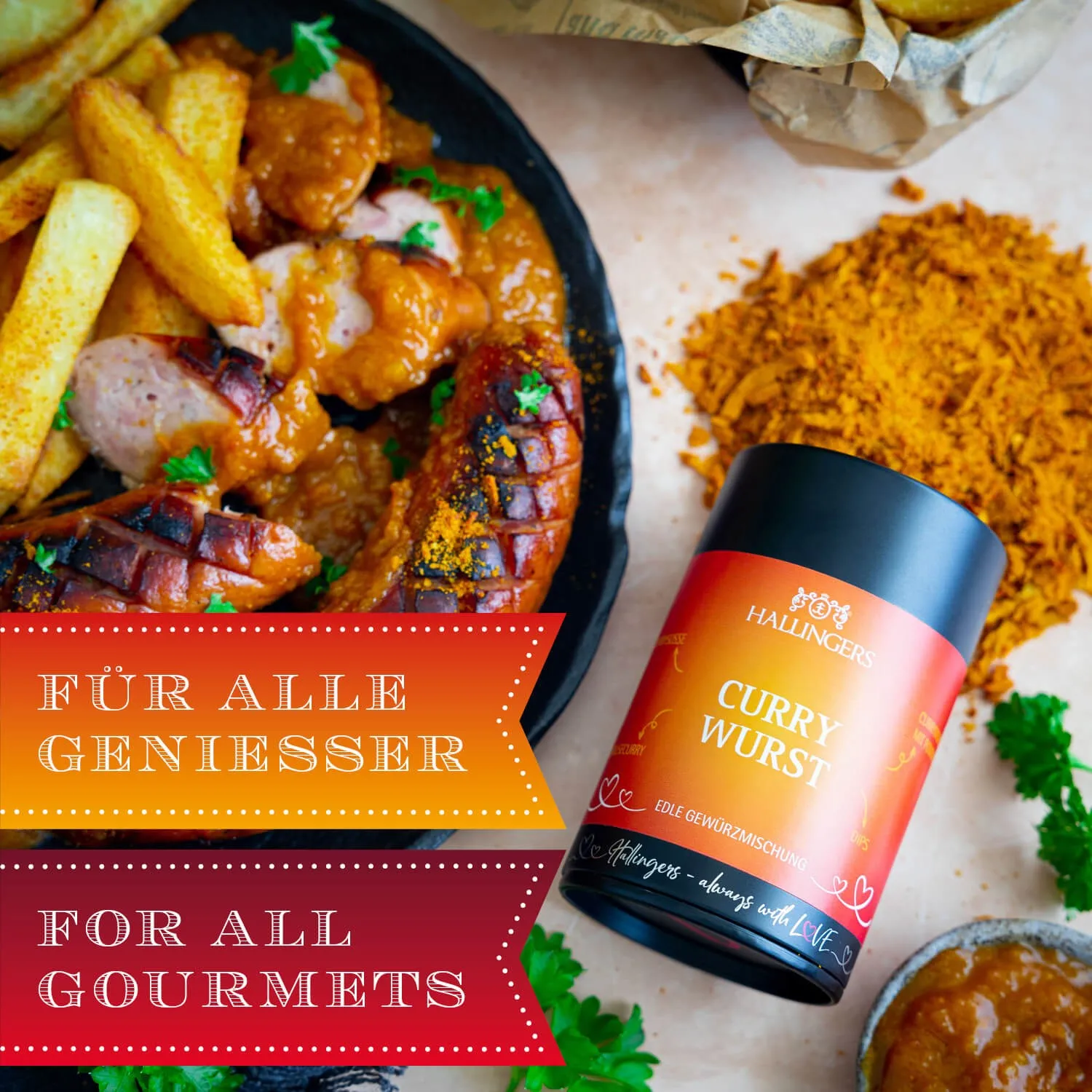 BESONDERS STATT GEWÖHNLICH - Edition \Currywurst\: Schluss mit Gewürzmischungen, die alle gleich schmecken - Unterschied zeigt sich, wo Qualität, Intensität & ausgewählte Zutaten wichtiger sind als niedrige Produktionskosten