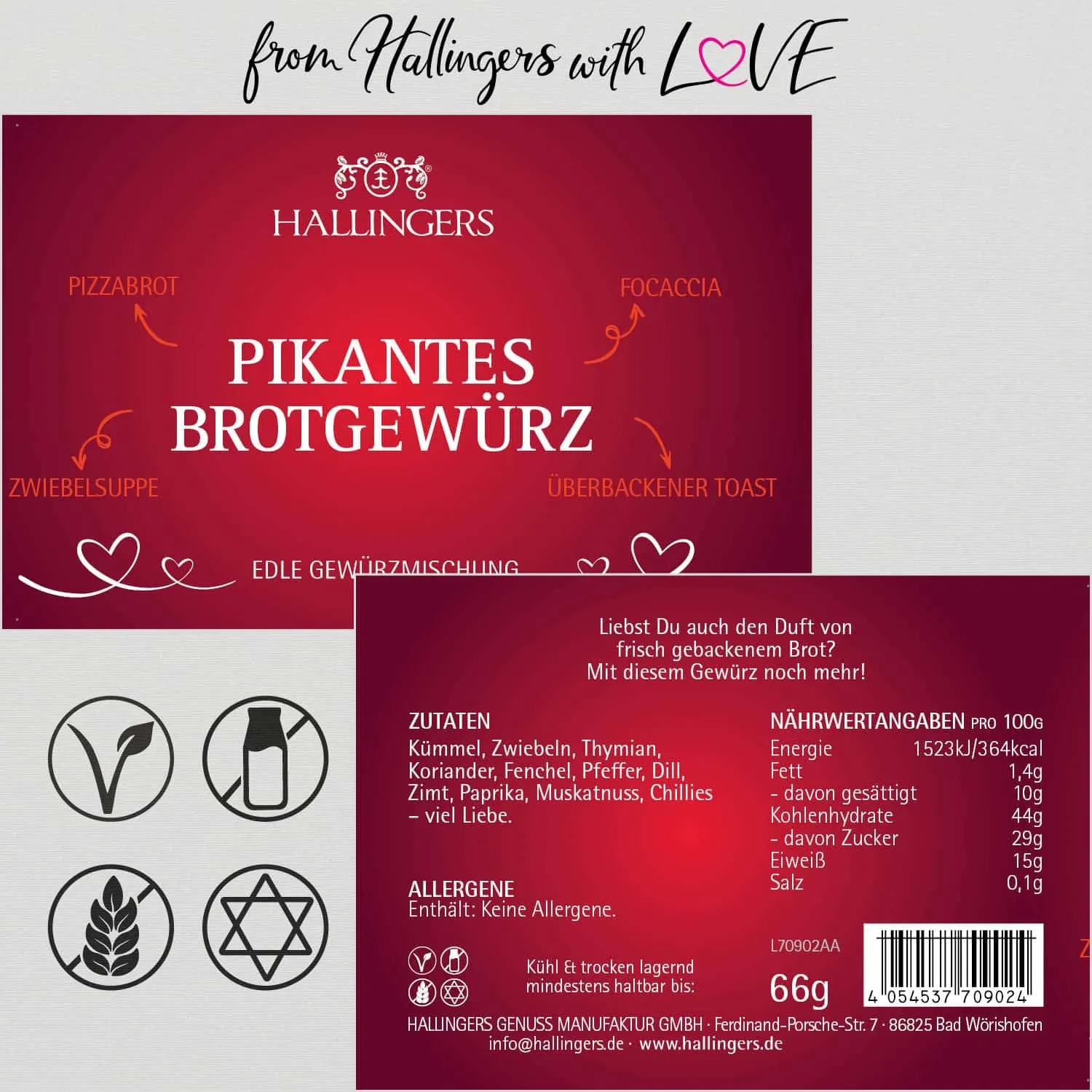 Pikantes Brotgewürz (für in oder auf das Brot) - Gewürzmischung, zum Kochen Geschenkdose