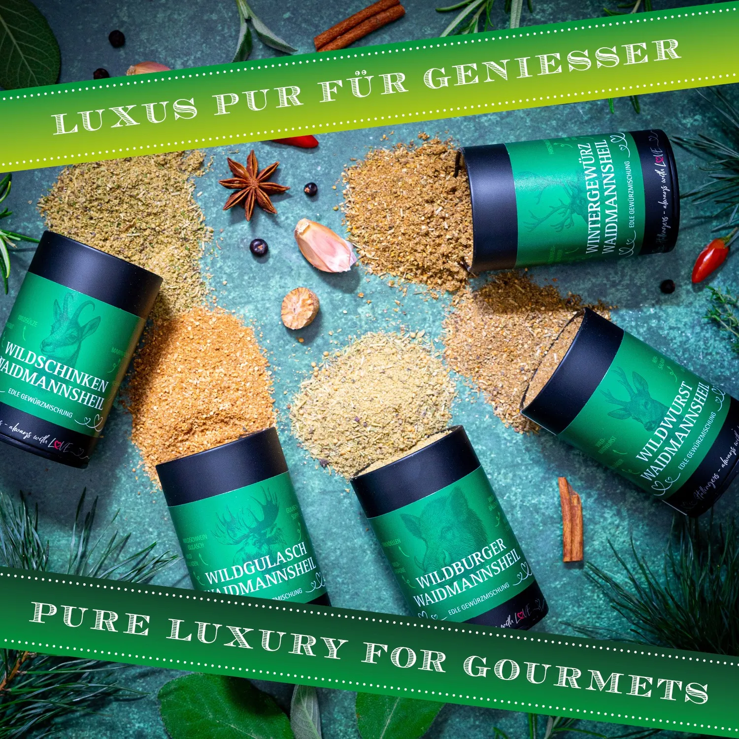 FÜR BESONDERE MENSCHEN & ANLÄSSE - Die besondere Geschenkidee für Jäger, Naturfreunde, Outdoorfans, Wildliebhaber & besondere Herzensmenschen. Perfekt für die Jagd, Waidmannsheil, Hochsitz, Saisonstart, schöne Jagdtage & besondere Genussmomente