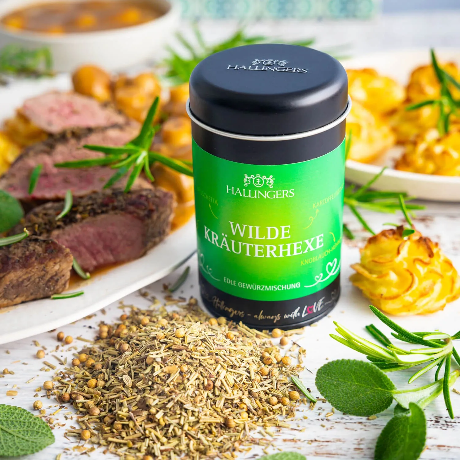 GEWÜRZMISCHUNG IN DER GESCHENK-DOSE - Hochwertige Koch-Gewürze zum Würzen, Verfeinern & kreativen Kochen, stilvoll verpackt in einer edlen Geschenk-Dose. Die besondere Geschenkidee für Feinschmecker, Hobbyköche & genussvolle Momente