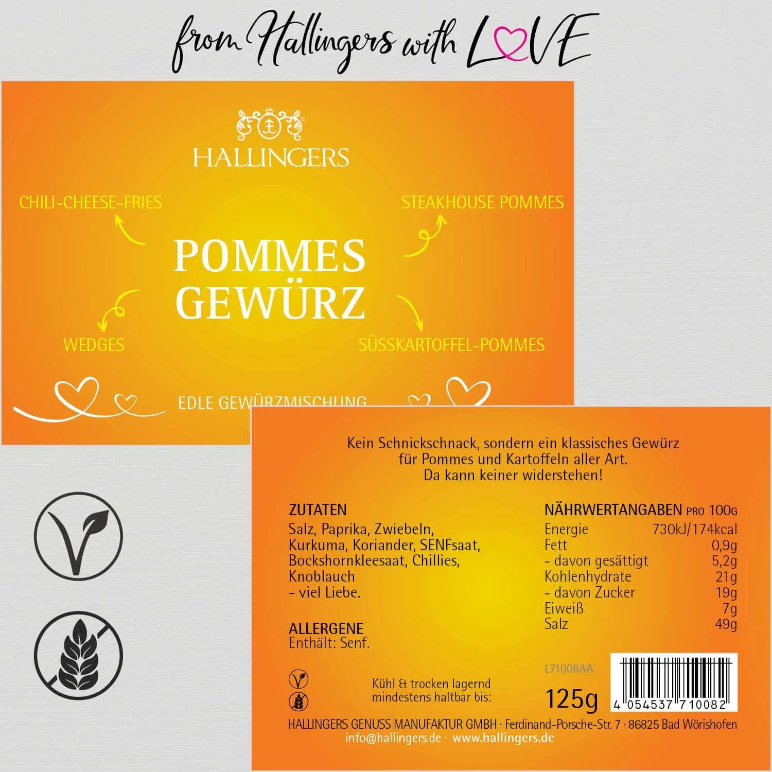 Pommesgewürz Krosse Fritten (für Pommes, Chips & Kartoffeln) - Gewürzmischung, zum Kochen Geschenkdose