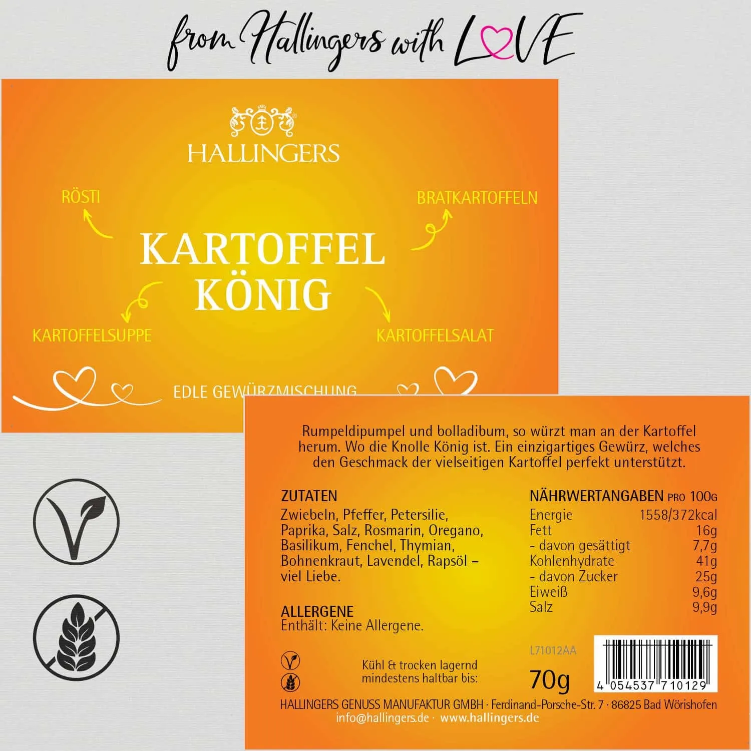 BBQ Kartoffelkönig (für Kartoffeln, Suppen & Pommes) - Gewürzmischung, zum Kochen Geschenkdose
