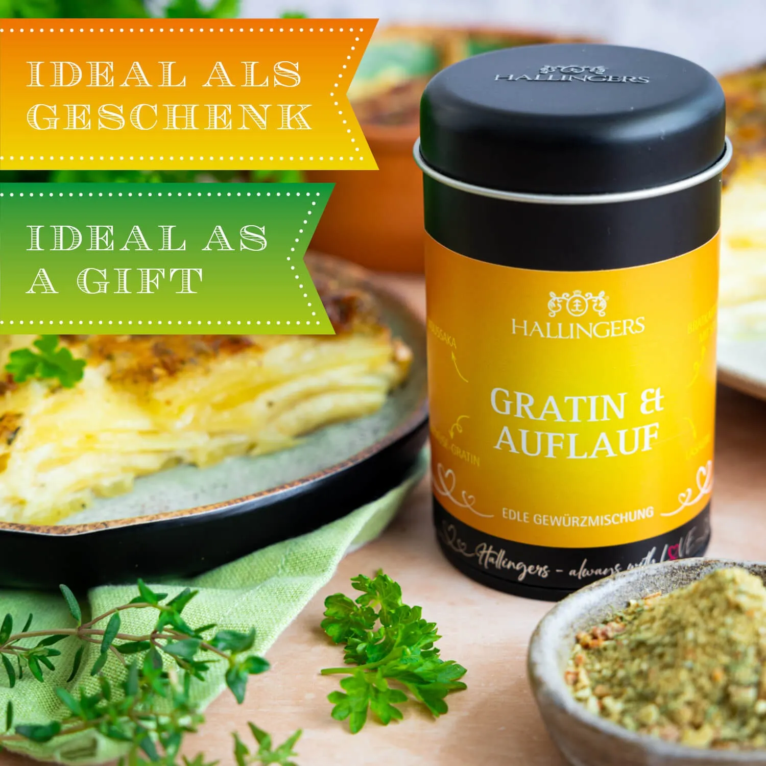 BESONDERS STATT GEWÖHNLICH - Edition \Gratin & Auflauf\: Schluss mit Gewürzmischungen, die alle gleich schmecken - Unterschied zeigt sich, wo Qualität, Intensität & ausgewählte Zutaten wichtiger sind als niedrige Produktionskosten