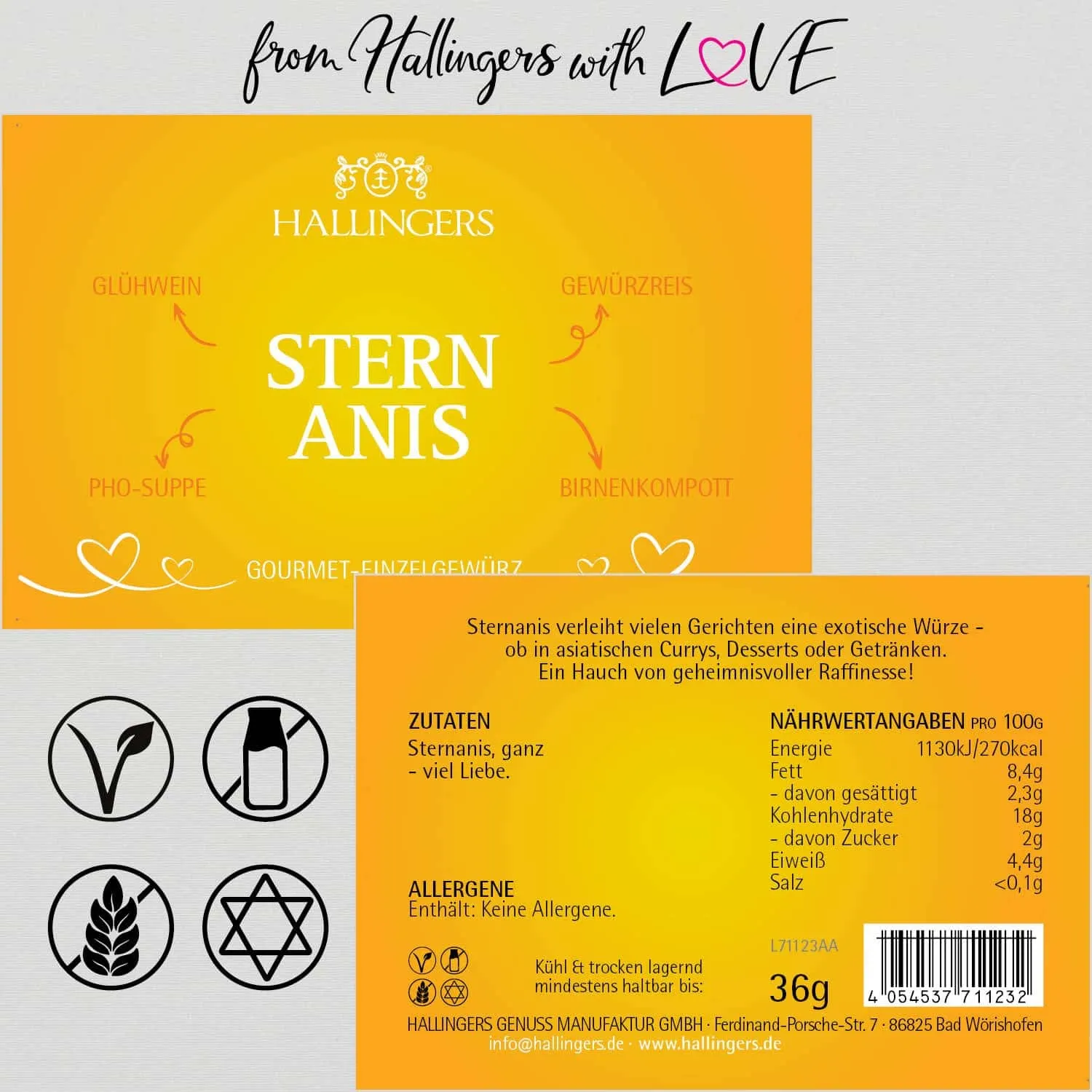 Sternanis (für Glühwein, Pho-Suppe & Birnenompott) - Gewürz Basic, zum Kochen Geschenkdose